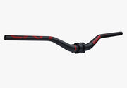 Race Face Era Handlebar, 35.0 diameter, 780mm width,55MM Rise, red, rotated view with stem