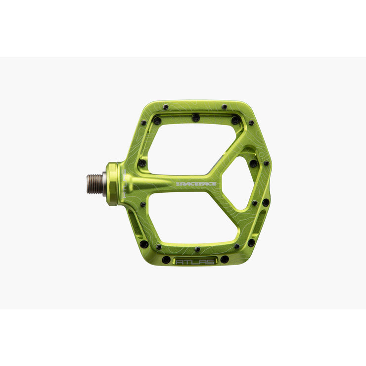 RaceFace Atlas Platform Pedal, green, flat view.