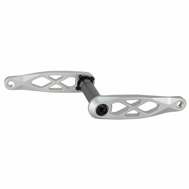 5Dev R-Spec Trail/Enduro Cranks - 165mm, 30mm Spindle, Silver, full view.