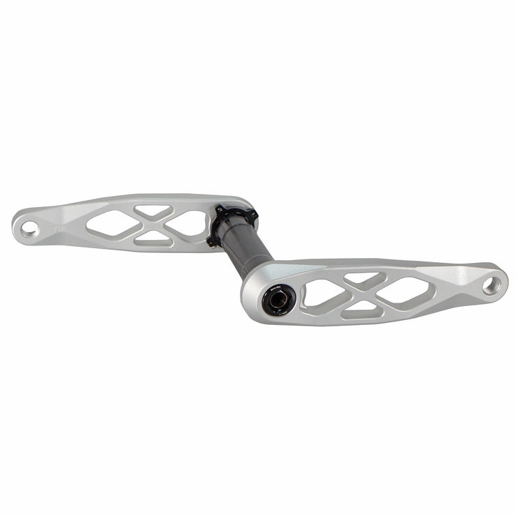 5Dev R-Spec Trail/Enduro Cranks - 165mm, 30mm Spindle, Silver, full view.