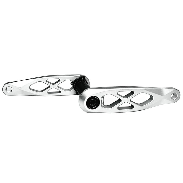 5Dev R-Spec Trail/Enduro Cranks - 155mm, DUB Spindle, Silver, full view.