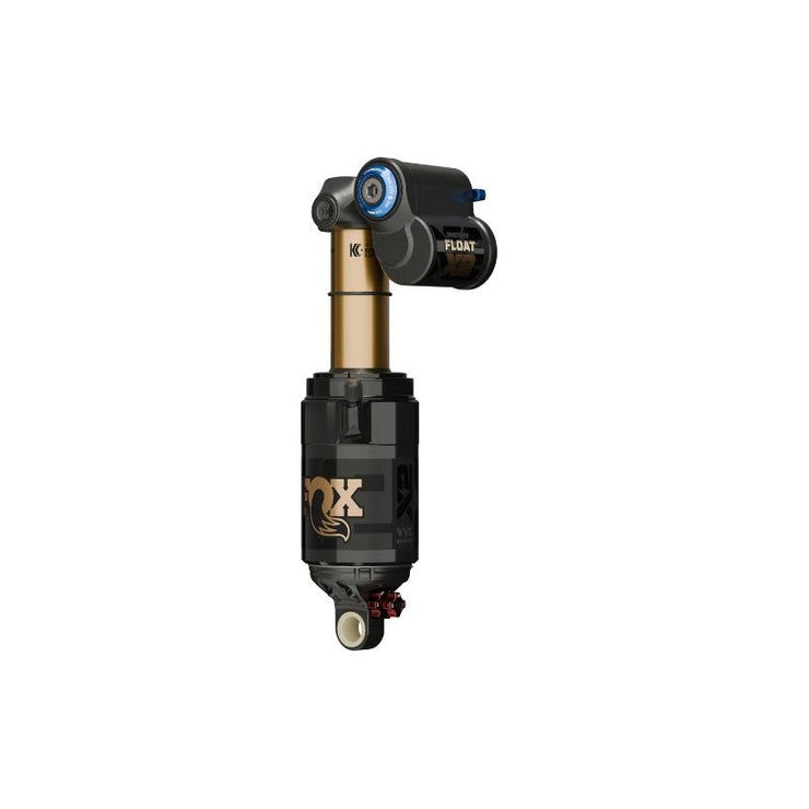 FOX FLOAT X2 Factory Rear Shock - Trunnion Metric 205 x 60 mm 2-Position Lever Kashima Coat, Full View (1)