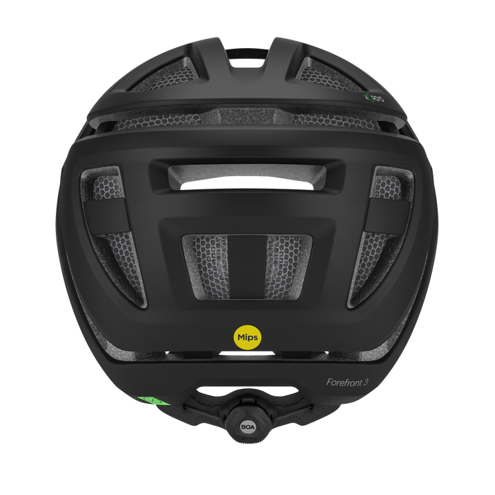 Smith Forefront 3, matte black, back view.