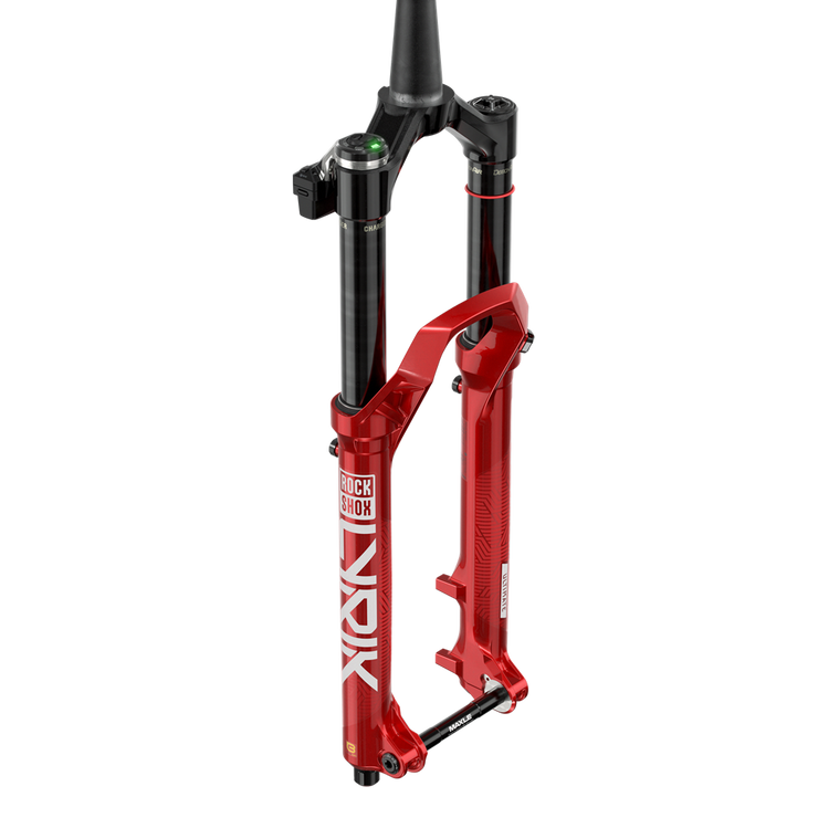 RockShox Lyrik Ultimate Flight Attendant Charger 3.1 Suspension Fork - 29”, 160mm, 15x110mm, Red, 44mm Offset, A3, full view.