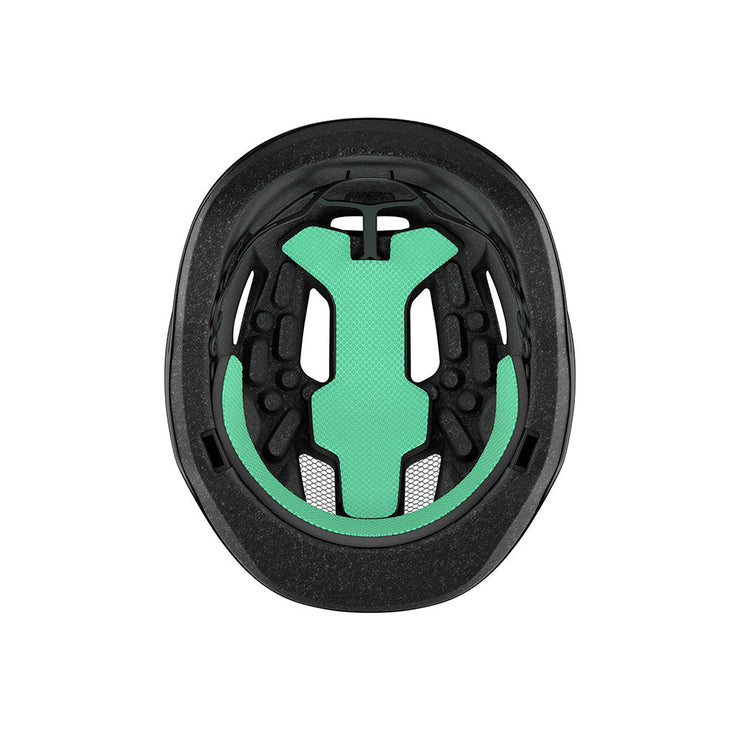 Lazer Nutz Kineticore Kids’ Helmet, black, inside view.