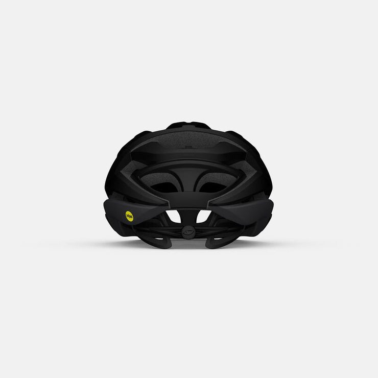 Giro Artex MIPS Road Bike Helmet, matte black, back view.