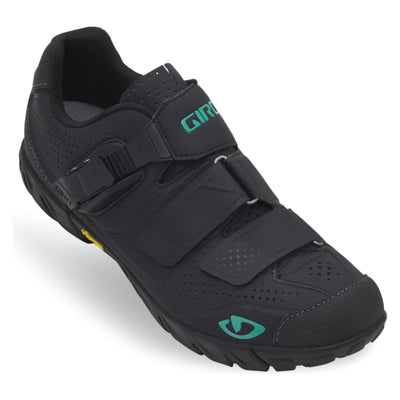 Giro Terradura Womens’ Shoe, black / green, full view.