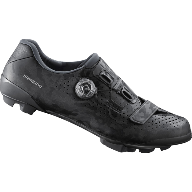 Shimano SH-RX800 RX8 Mountain Bike Shoes, black, full view.