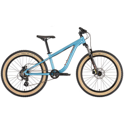 2023 Kona Honzo 24, Gloss Metallic Blue w/ Matte Metallic Bronze Decals, full view.