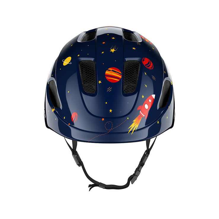 Lazer Nutz Kineticore Kids’ Helmet, space, front view.