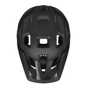 Lazer Jackal Kineticore Helmet, matte full black, top view.