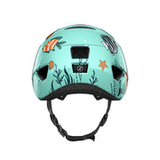 Lazer Pnut Kineticore Kids’ Helmet, sealife, back view.