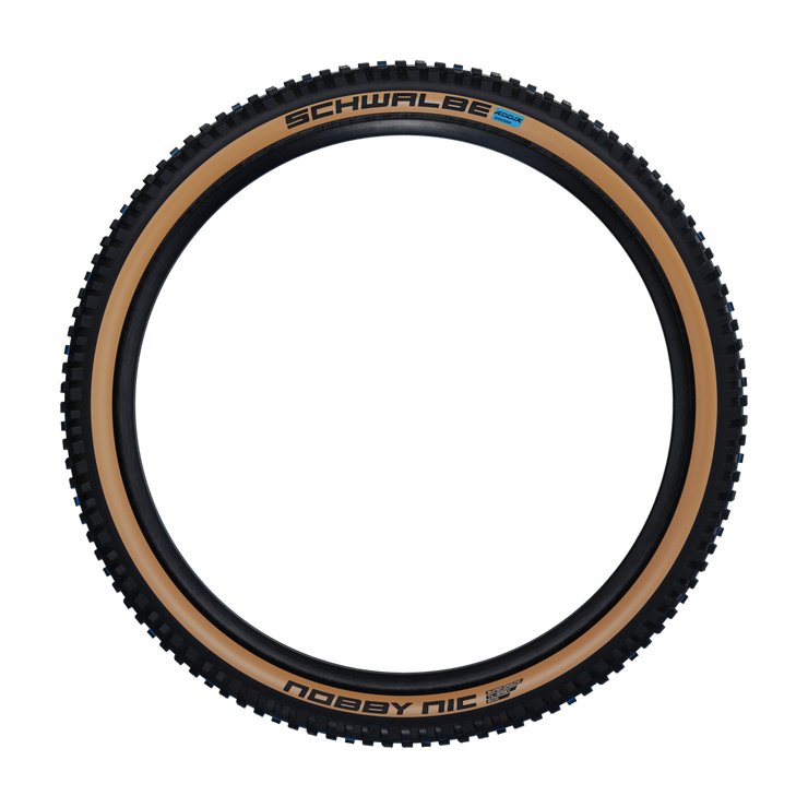 Schwalbe Nobby Nic Tire 29x2.4, black/bronze, side view.