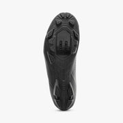 Shimano Women's XC3 Clipless Shoe, black, bottom view.