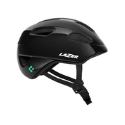 Lazer Nutz Kineticore Kids’ Helmet, black, full view.
