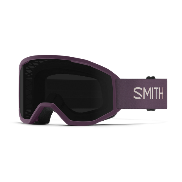 Smith Loam MTB Goggles, Amethyst w/ Sun Black Lenses, full view.