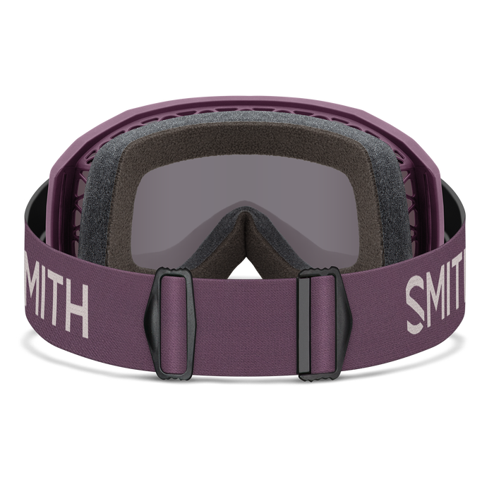 Smith Loam MTB Goggles, Amethyst w/ Sun Black Lenses, inner view.