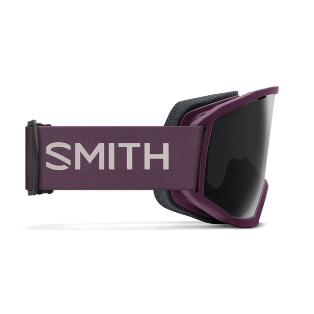 Smith Loam MTB Goggles, Amethyst w/ Sun Black Lenses, opposite profile view.
