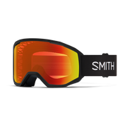 Smith Loam MTB Goggles, Black  w/ Red Mirrored Lenses, full view.