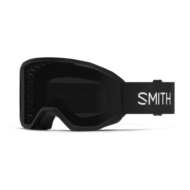 Smith Loam MTB Goggles, Black w/ Sun Black Lenses, full view.