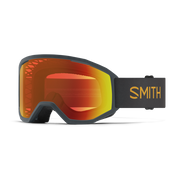 Smith Loam MTB Goggles, Slate Grey  w/ Red Mirrored Lenses, full view.