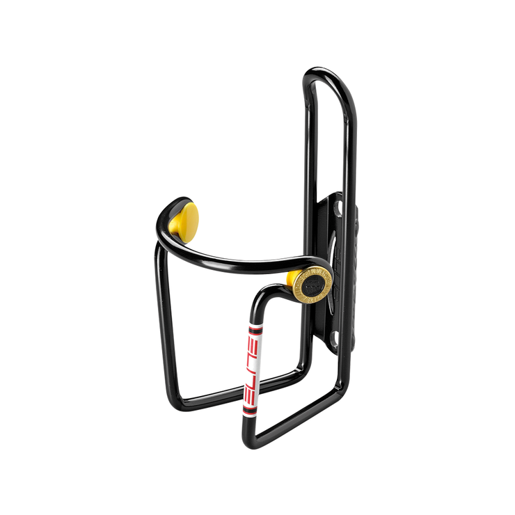 Elite Ciussi Bottle Cage, black, full view.