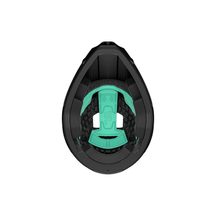Lazer Cage Kineticore Full Face Helmet, matte black, inside view.