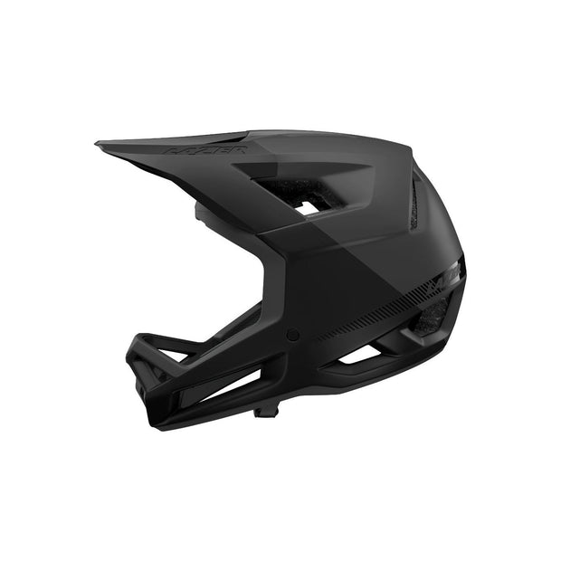 Lazer Cage Kineticore Full Face Helmet, matte black, side view.