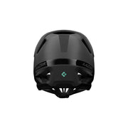 Lazer Cage Kineticore Full Face Helmet, matte black, back view.