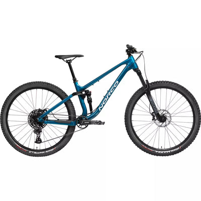 2023 Norco Fluid FS 3 Blue/Silver Full View, stock photo.