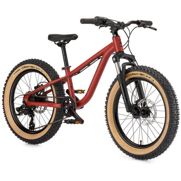 2023 Kona Honzo 20, red, fork view. 
