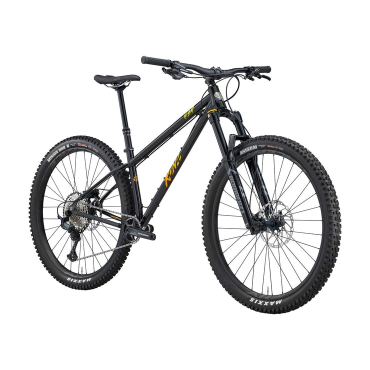 2023 Kona Honzo ESD, gloss black, fork view.