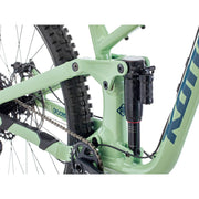2024 Kona Process 153 DL, Gloss Jade w/ Strom Blue Decals, shock close-up view.