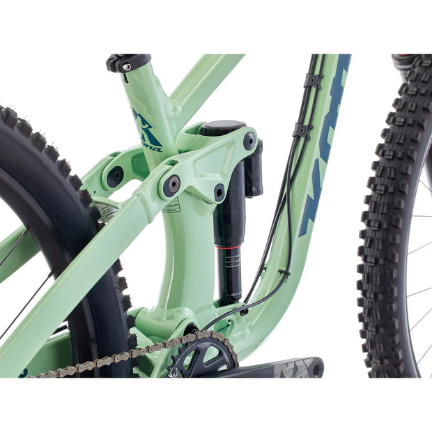 2024 Kona Process 153 DL, Gloss Jade w/ Strom Blue Decals, pivots view.