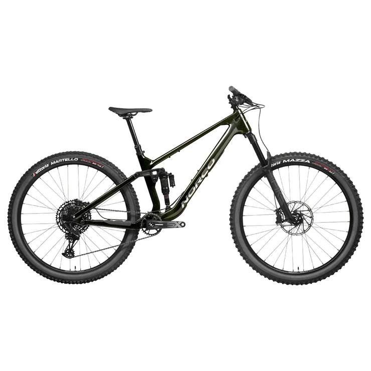 Norco Fluid FS C3 29, black / chrome, full view.