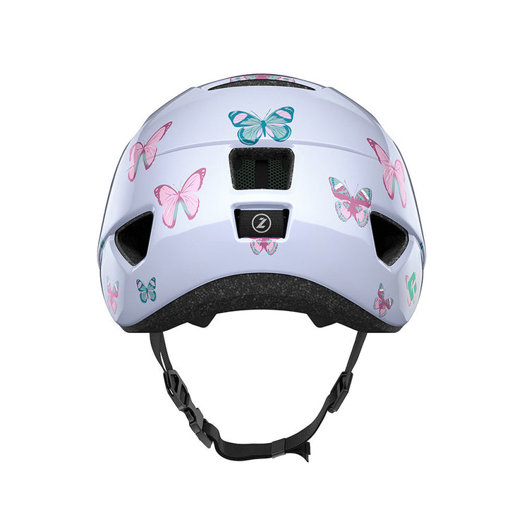 Lazer Nutz Kineticore Kids’ Helmet, butterfly, back view.