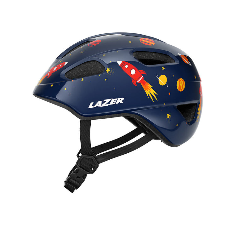 Lazer Nutz Kineticore Kids’ Helmet, space, side view.