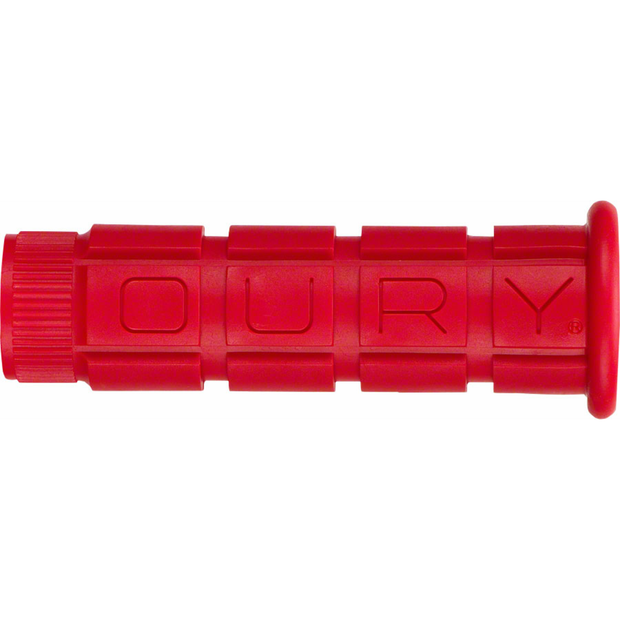 Oury Single Compound Grips, red, full view.
