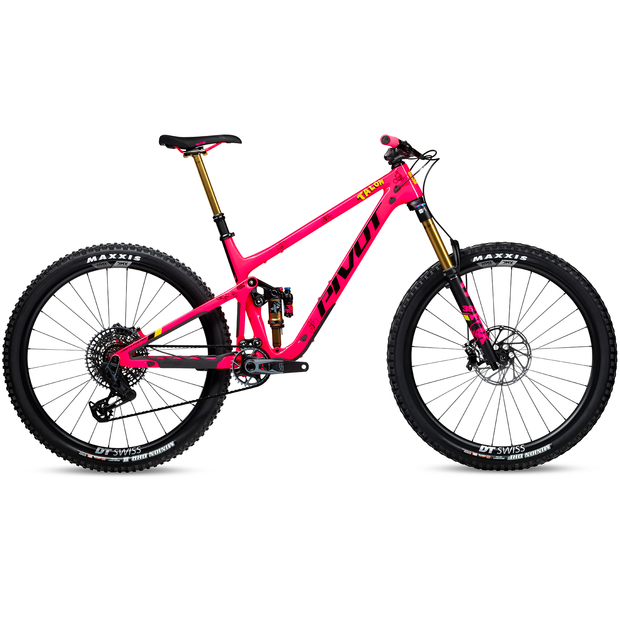 2024 Pivot Switchblade Pro X0 AXS 29 V6 w/ Wheel Upgrade, pink talon, full view.