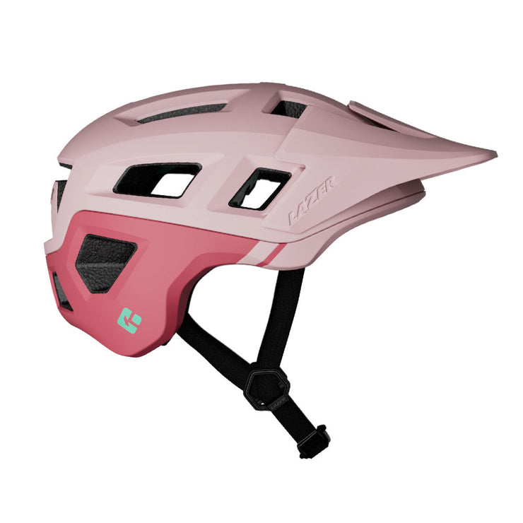 Lazer Coyote Kineticore Helmet, matte blush, full view.