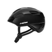 Lazer Nutz Kineticore Kids’ Helmet, black, side view.