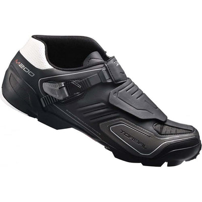 Shimano M200L Mountain Bike Shoes, black, full view.