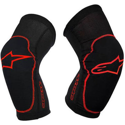 Alpinestars Paragon Knee Guard, black/red, full view.