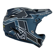 Troy Lee Designs D4 Composite Helmet, graph marine, right side view.