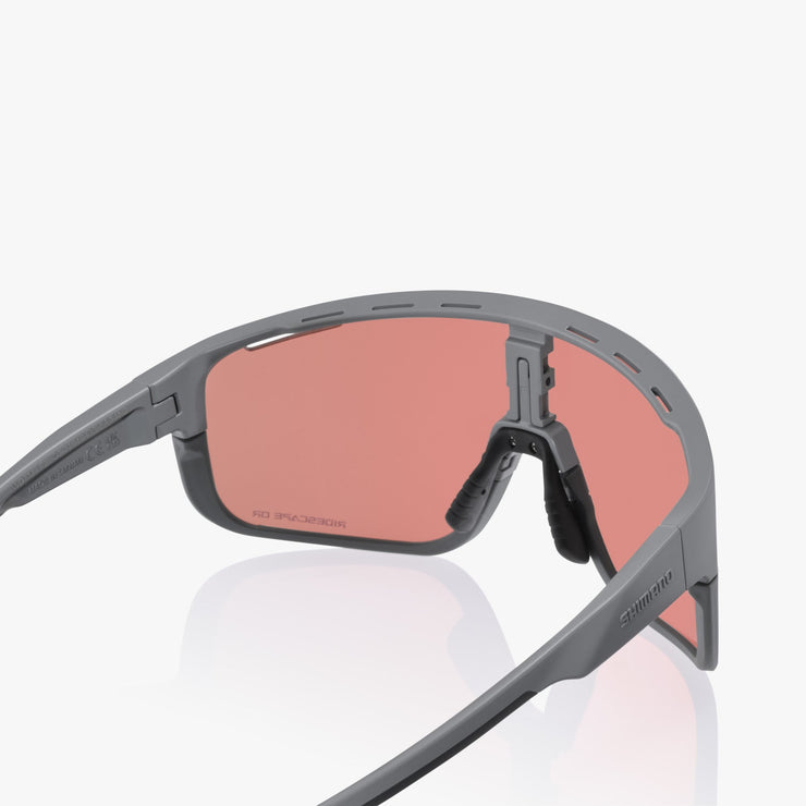 Shimano Pulsar, Frost Gray Frame W/ Ridescape Off-Road Lens, inside view.