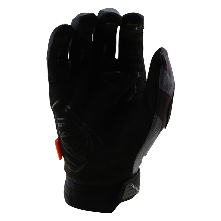 Troy Lee Designs Gambit Glove, blotted black, palm view.