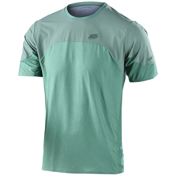 Troy Lee Designs Drift Short Sleeve Jersey, drift green, ful view.