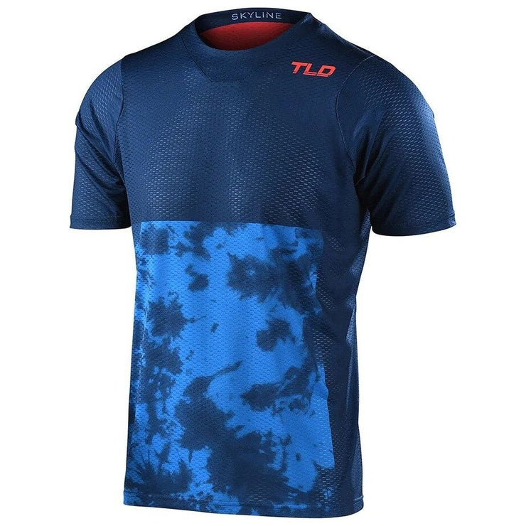 Troy Lee Designs Skyline Air SS Jersey, breaks blue, front view.