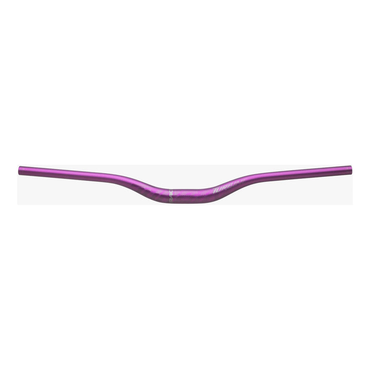 RaceFace Turbine Riser Bar 35.0, 40mm Rise, 800mm, purple, front view.