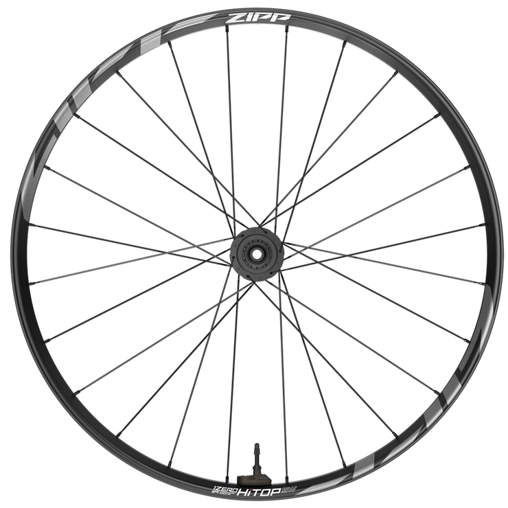 Zipp AM 1Zero Hitop SW 29 Centerlock 15 x 110 Boost Front Wheel, profile view.